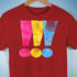 Pansexual Pride Exclamation Points Premium Unisex T-Shirt - Red