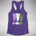 Genderqueer Pride Exclamation Points Women's Racerback Tank - Purple