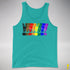 Distressed Philly LGBTQ Pride Whee! Exclamation Points Premium Tank - Teal
