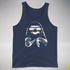 Pride Sloth Genderqueer Flag Sunglasses Premium Tank Top - Navy