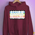 Assume Nothing Queer Pride Flag Hoodie - Maroon