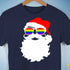 Santa’s LGBTQ Rainbow Pride Flag Shades Premium Unisex T-Shirt - Navy