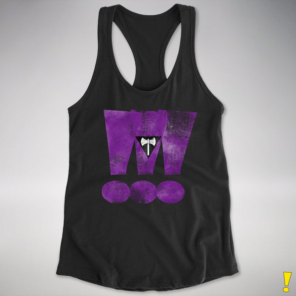 Lesbian Labrys Pride Grunge Exclamation Points Racerback Tank - Black