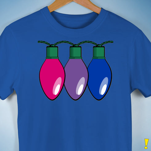 Bisexual Pride Christmas Lights Premium Unisex T-Shirt - Royal Blue