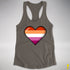 Lesbian Pride 8-Bit Pixel Heart Racerback Tank - Dark Grey