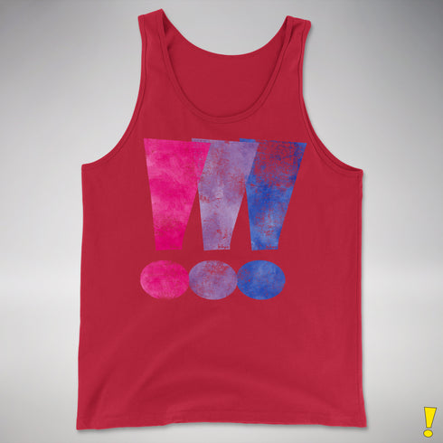 Bisexual Pride Exclamation Points Premium Tank Top - Red