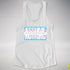 Assume Nothing Transgender Pride Flag Racerback Tank - White