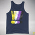 Nonbinary Pride Grunge Exclamation Points Premium Tank Top - Navy