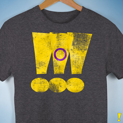 Intersex Pride Grunge Exclamation Points Premium Unisex T-Shirt - Dark Grey Heather