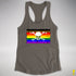Philly LGBTQ Pride Pirate Flag Racerback Tank - Dark Grey