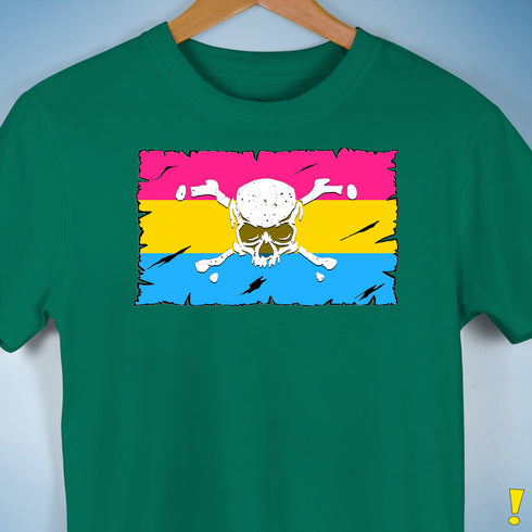 Pansexual Pride Pirate Flag Premium Unisex T-Shirt - Kelly Green