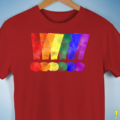 LGBTQ Pride Exclamation Points Premium Unisex T-Shirt - Red