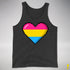Pansexual Pride 8-Bit Pixel Heart Premium Tank Top - Charcoal Triblend