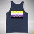 Nonbinary Pride Pirate Flag Premium Tank Top - Navy