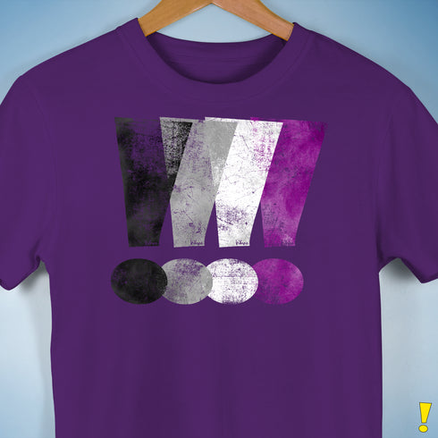 Asexual Pride Exclamation Points Premium Unisex T-Shirt - Purple
