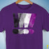 Asexual Pride Exclamation Points Premium Unisex T-Shirt - Purple