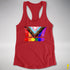 LGBTQ Progress Pride Grunge Exclamation Points Racerback Tank - Red