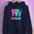 Polysexual Pride Exclamation Points Hoodie - Navy