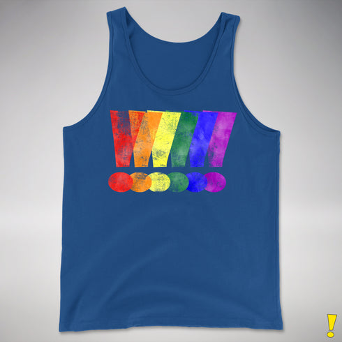 LGBTQ Pride Exclamation Points Premium Tank Top - Royal Blue