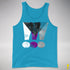 Demisexual Pride Grunge Exclamation Points Premium Tank Top - Neon Blue