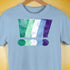 MLM Gay Pride Grunge Exclamation Points Premium Unisex T-Shirt - Baby Blue