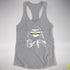 Pride Sloth Genderqueer Flag Sunglasses Women's Racerback Tank - Heather Grey