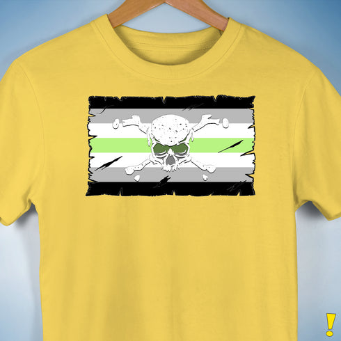 Agender Pride Pirate Flag Premium Unisex T-Shirt - Yellow