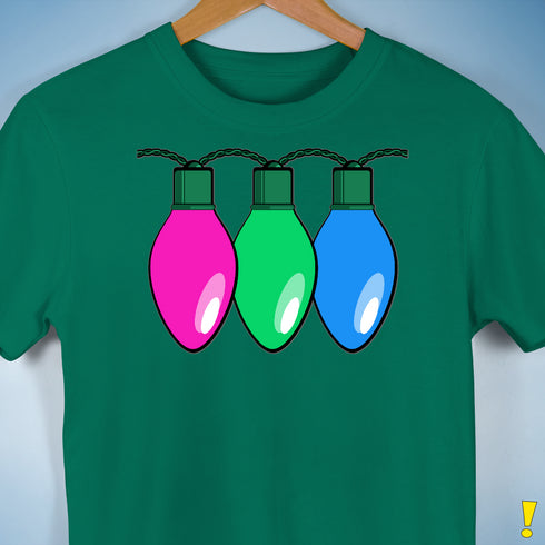 Polysexual Pride Christmas Lights Premium Unisex T-Shirt - Kelly Green