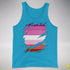Pink Lesbian Ripped Reveal Premium Tank Top - Neon Blue