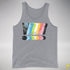 Queer Pride Grunge Exclamation Points Premium Tank Top - Grey Heather