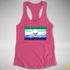 Gay Male Pride Pirate Flag Racerback Tank - Hot Pink