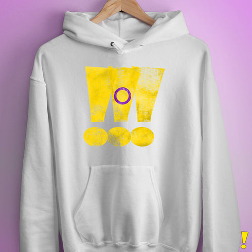 Intersex Pride Grunge Exclamation Points Hoodie - White