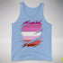 Pink Lesbian Ripped Reveal Premium Tank Top - Blue Triblend