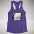 Agender Pride Grunge Exclamation Points Racerback Tank - Purple