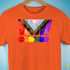 LGBTQ Progress Pride Grunge Exclamation Points Premium Unisex T-Shirt - Orange