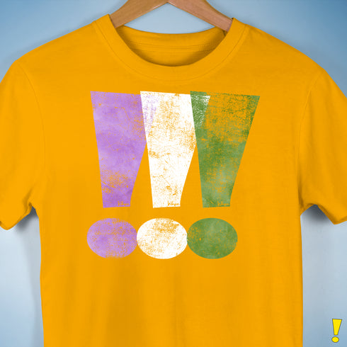 Genderqueer Pride Exclamation Points Premium Unisex T-Shirt - Gold