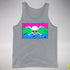 Polysexual Pride Pirate Flag Premium Tank Top - Grey Heather