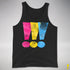 Pansexual Pride Exclamation Points Premium Tank Top - Black