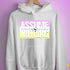 Assume Nothing Twink Pride Flag Hoodie - White