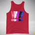 Genderfluid Pride Grunge Exclamation Points Premium Tank Top - Red