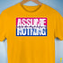 Assume Nothing Bisexual Pride Flag Premium Unisex T-Shirt - Gold