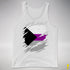 Demisexual Pride Flag Ripped Reveal Premium Tank Top - White