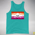Lesbian Pride Pirate Flag Premium Tank Top - Teal