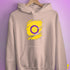 Intersex Pride Flag Ripped Reveal Hoodie - Light Pink