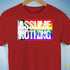Assume Nothing LGBTQ Progress Pride Flag Premium Unisex T-Shirt - Red