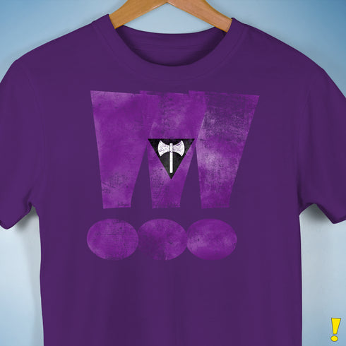 Lesbian Labrys Pride Grunge Exclamation Points Premium Unisex T-Shirt - Purple