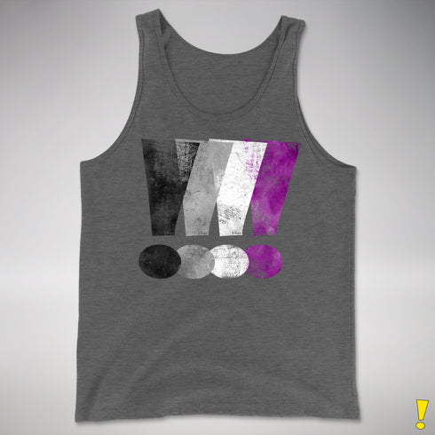 Asexual Pride Exclamation Points Premium Tank Top - Deep Heather