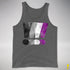Asexual Pride Exclamation Points Premium Tank Top - Deep Heather