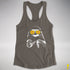 Pride Sloth Intersex Flag Sunglasses Women's Racerback Tank - Dark Grey