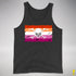 Lesbian Pride Pirate Flag Premium Tank Top - Charcoal Triblend